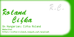roland cifka business card